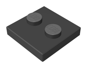 Tile 2x2 with 2 center studs